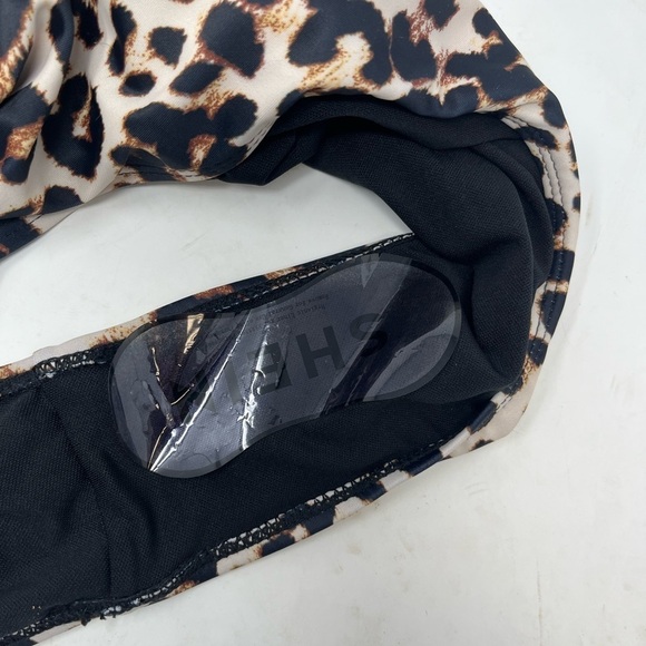 Shein Plus Size Bikini Set Animal Print Bottoms Black Ruffled Top Plus Size 4XL - Picture 10 of 12